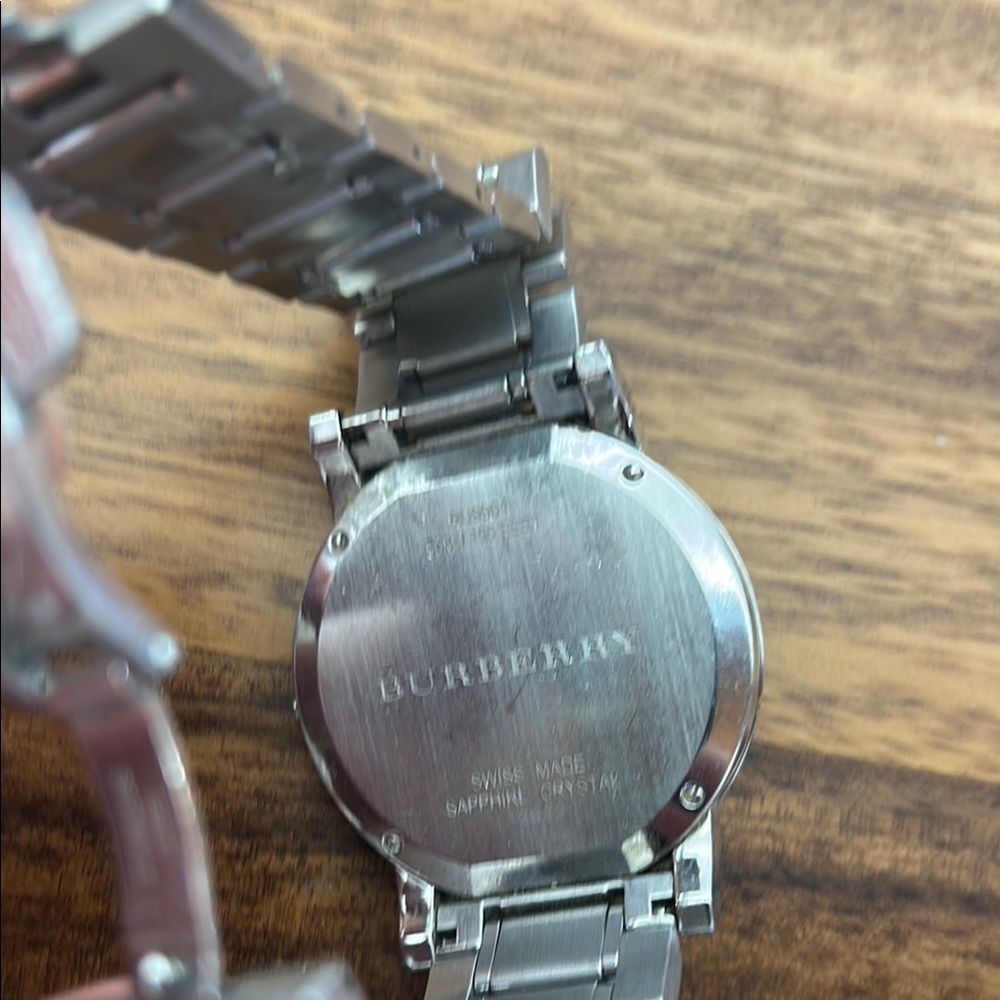 Burberry Silver and Black Men's Watch - Picture 2 of 6